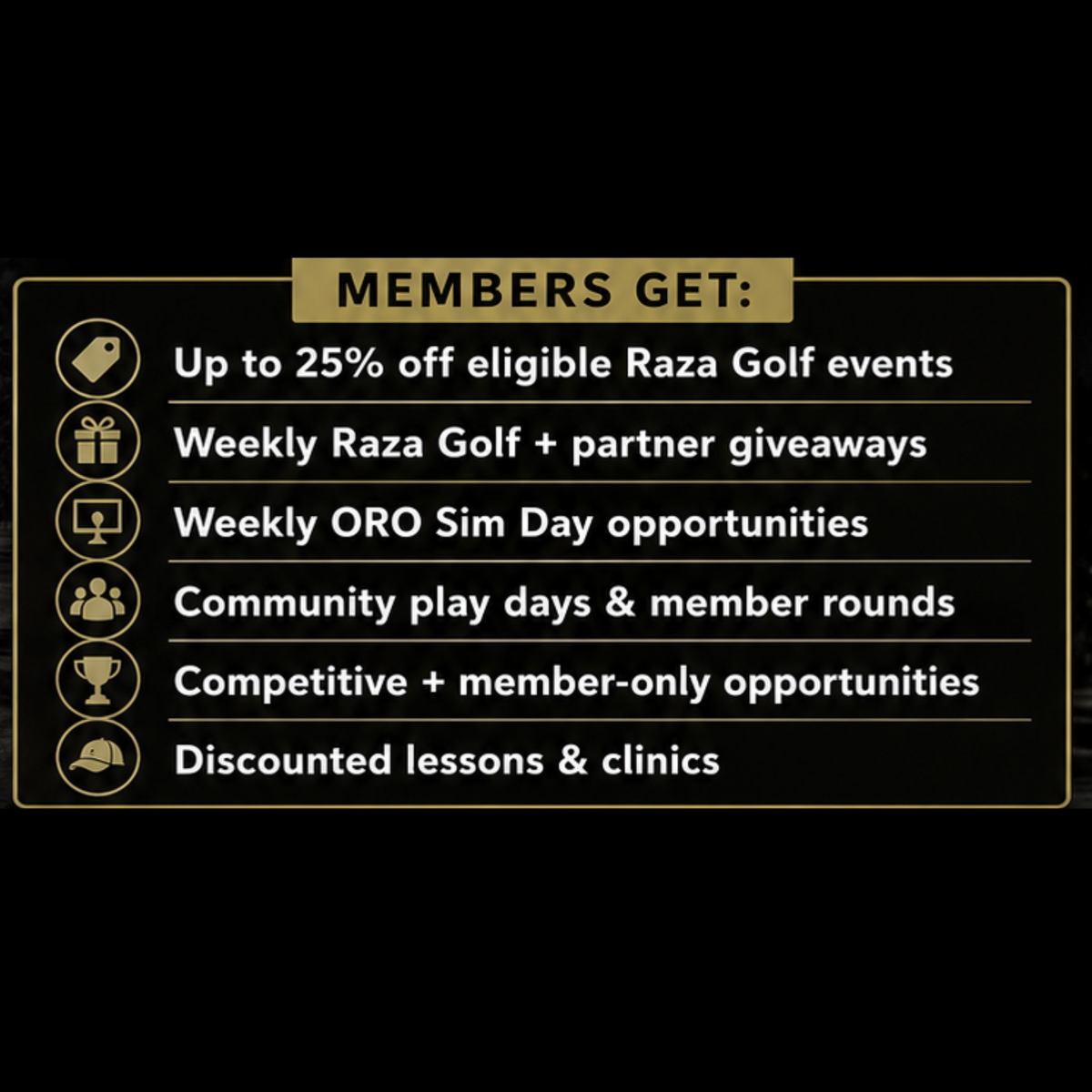 Join Raza Golf