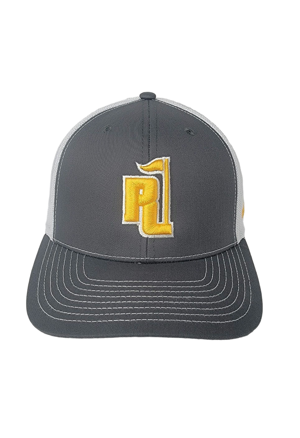 Raza Golf Charcoal and White Trucker with Yellow and White Logo