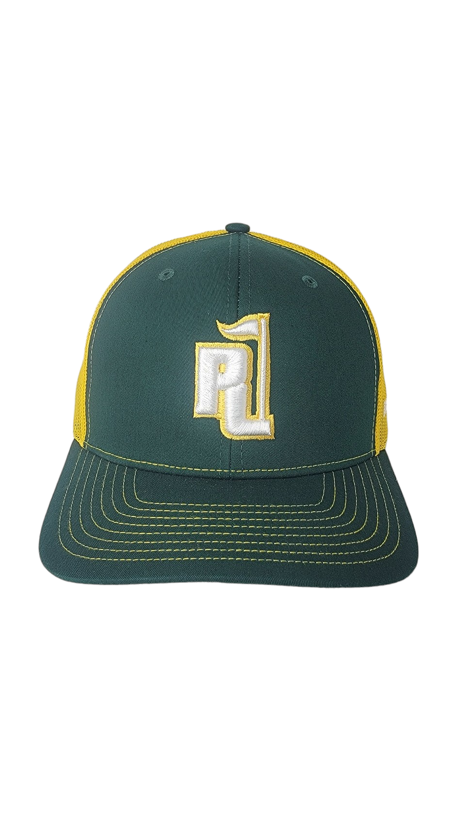 Raza Golf Dark Green Yellow Trucker with White and Yellow Logo