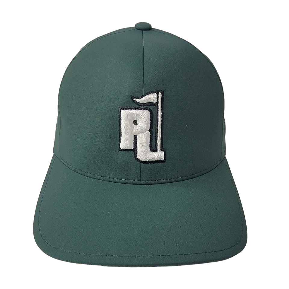 Raza Golf Spruce Fitted Hat with White and Black Logo