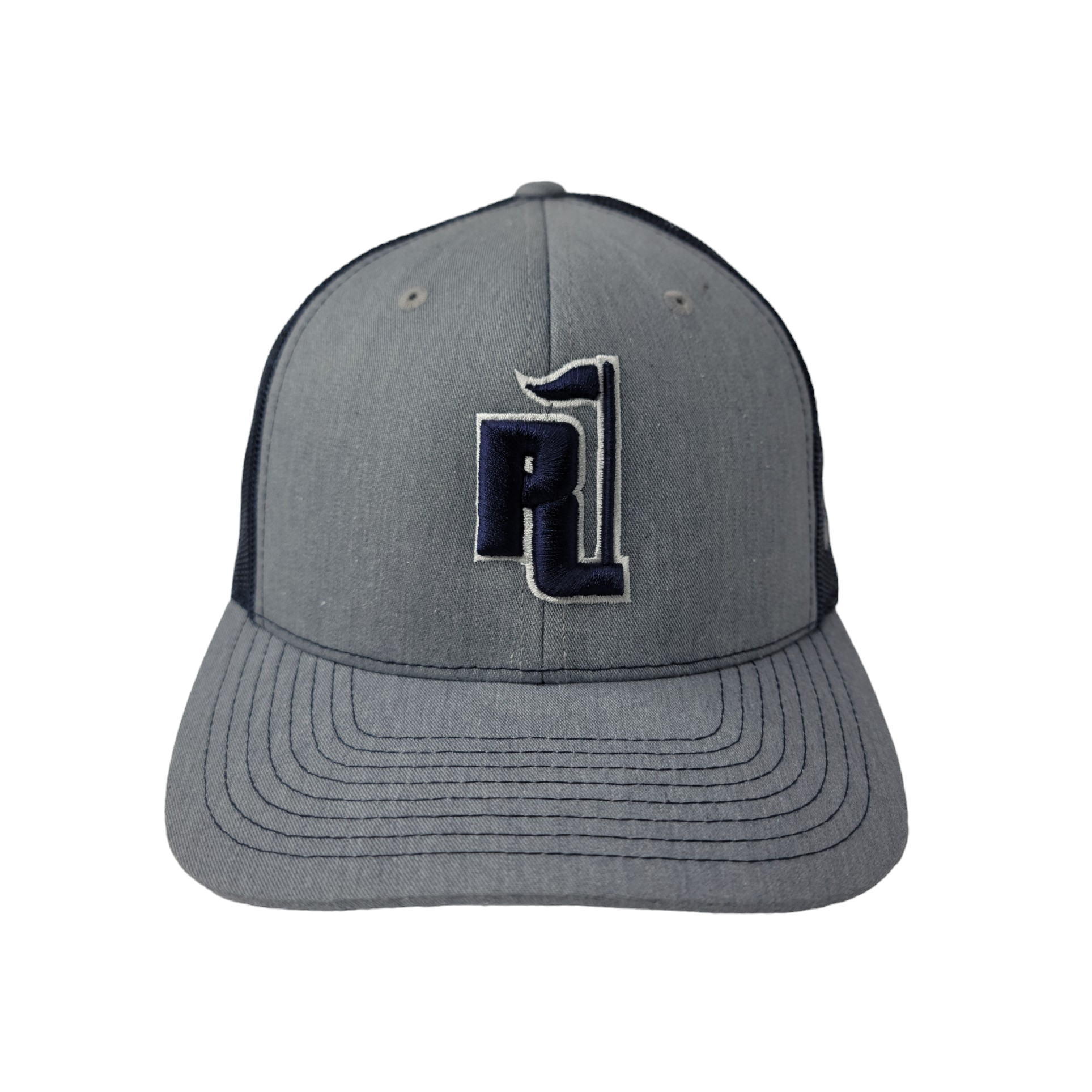 Raza Golf Heather Gray Trucker with Navy and White Logo