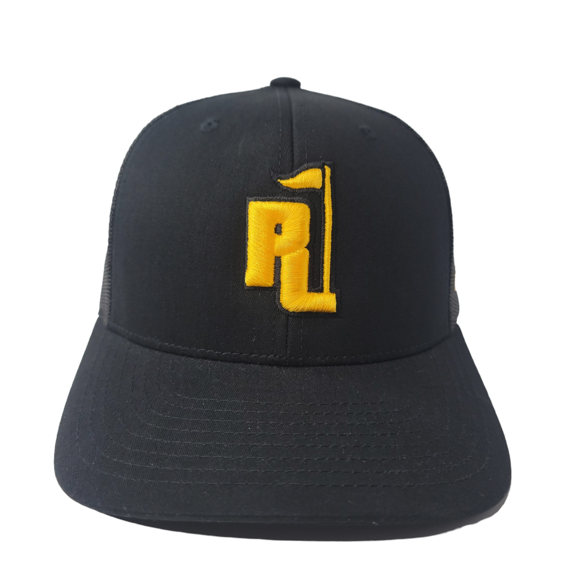 Raza Black Trucker with Yellow and Black Logo