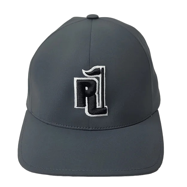 Raza Golf Gray Fitted Hat with Black and White Logo