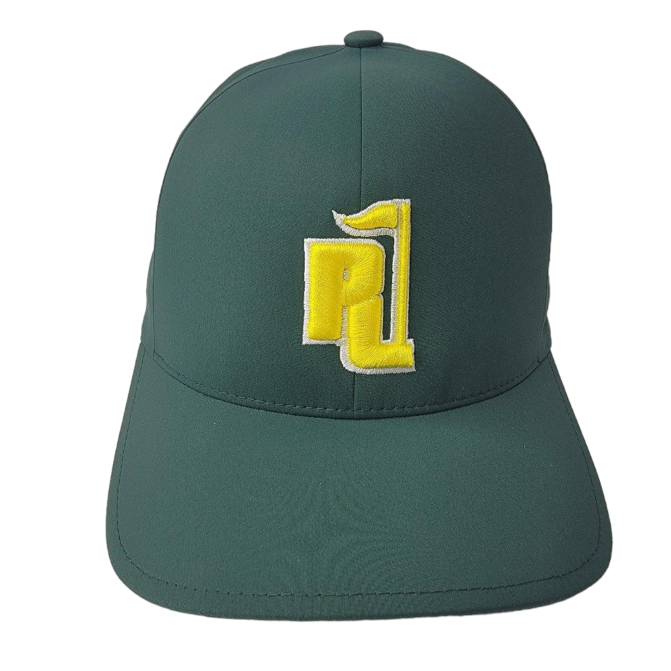 Raza Golf Spruce Fitted Hat with Yellow and White Logo