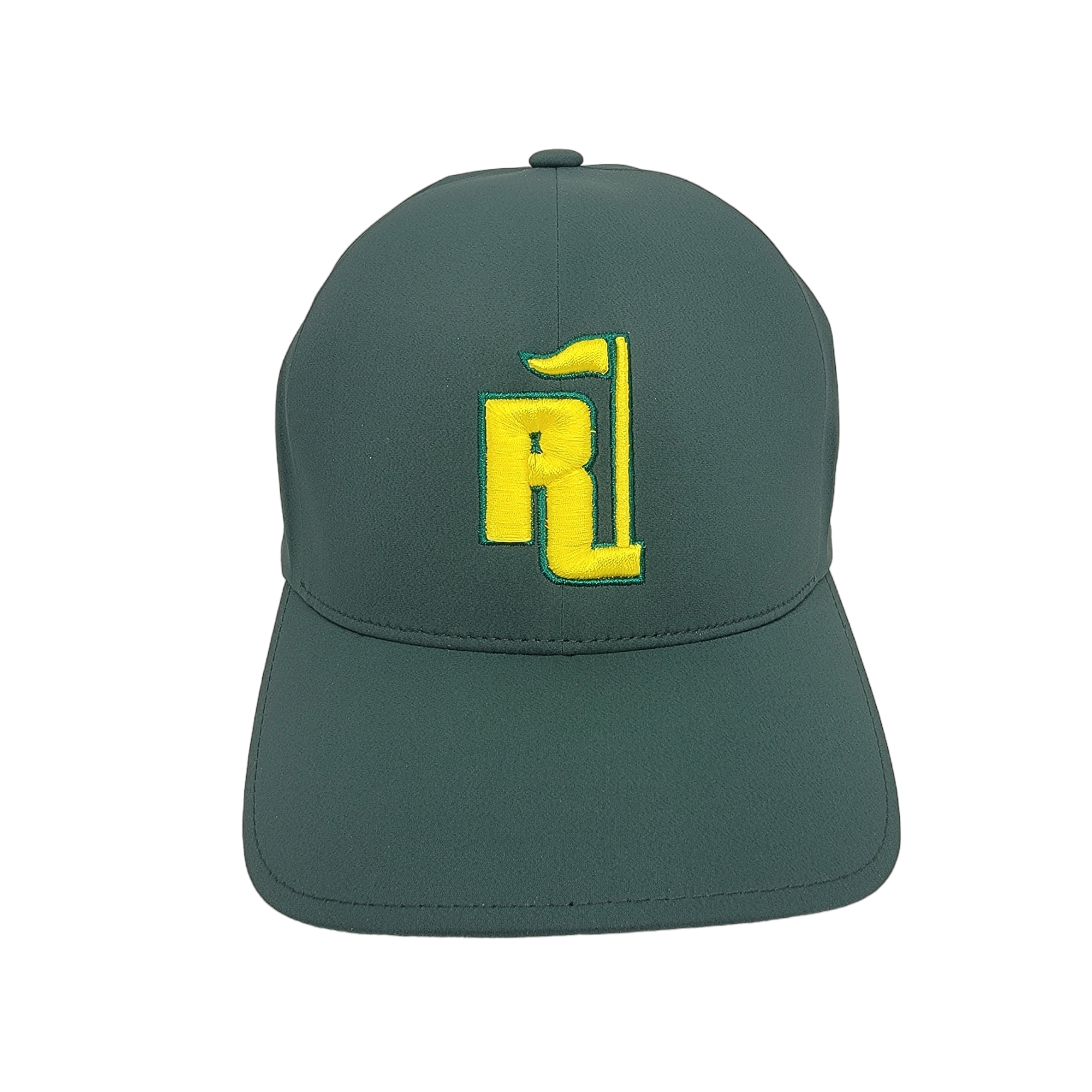 Raza Golf Spruce Fitted Hat with Yellow and Green Logo