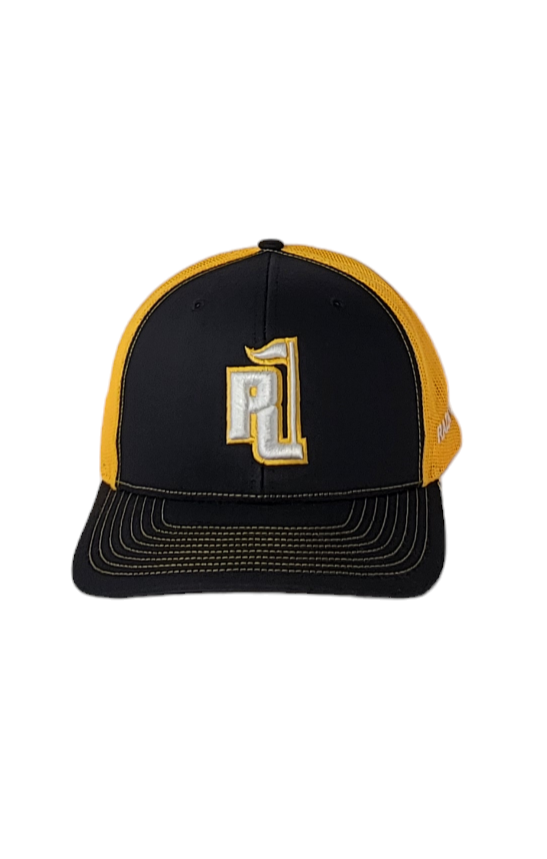 Raza Golf Black and Yellow Trucker with White and Yellow Logo