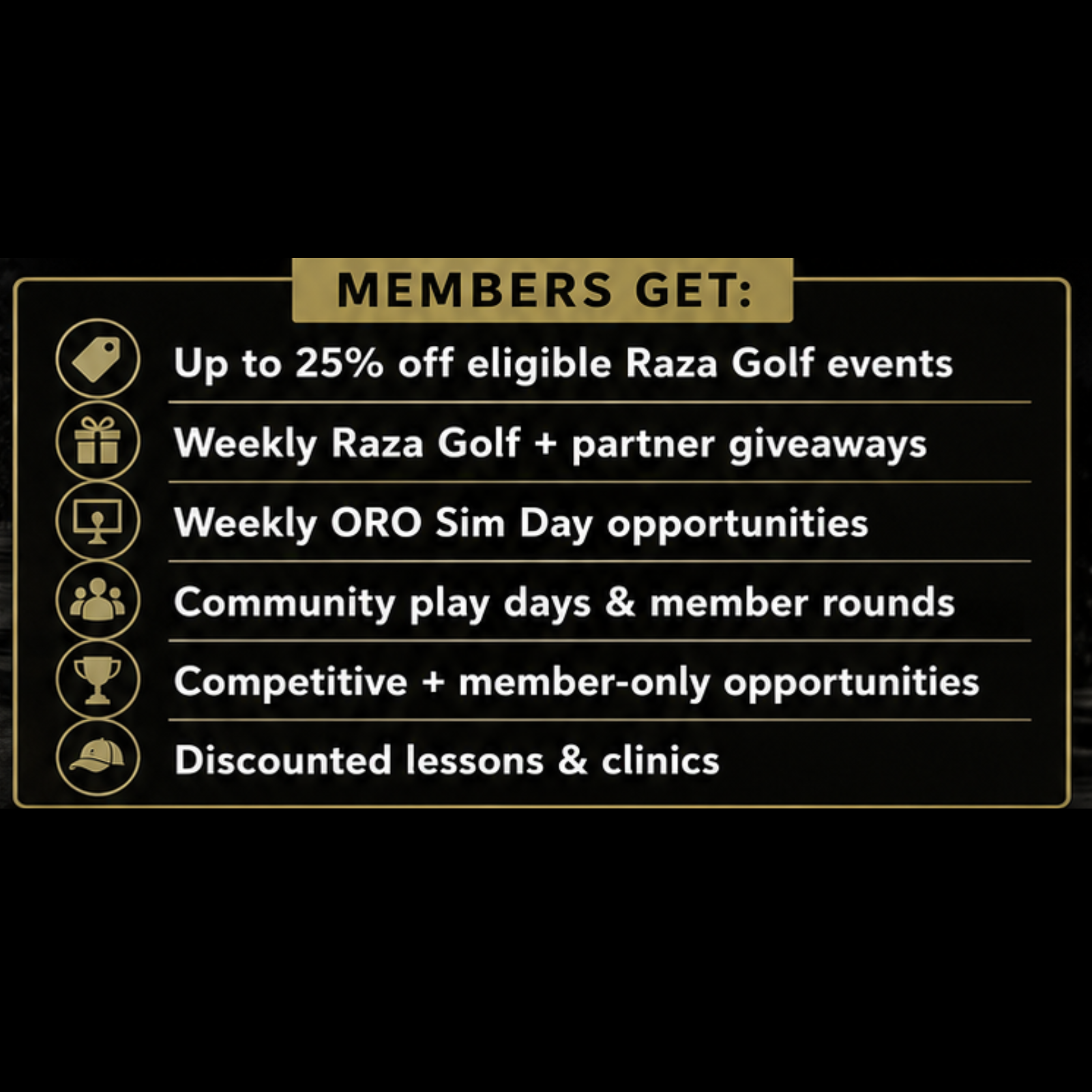 Join Raza Golf