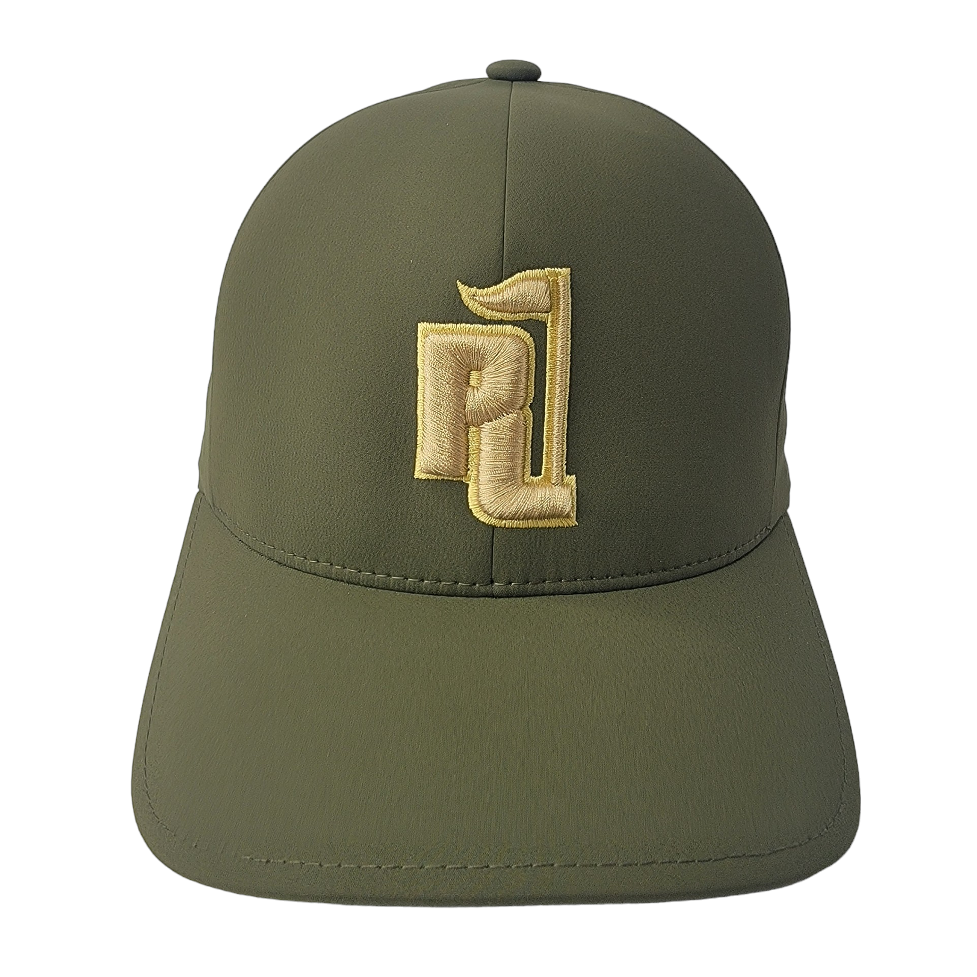 Raza Golf Olive Fitted Hat with Beige and Sand Color