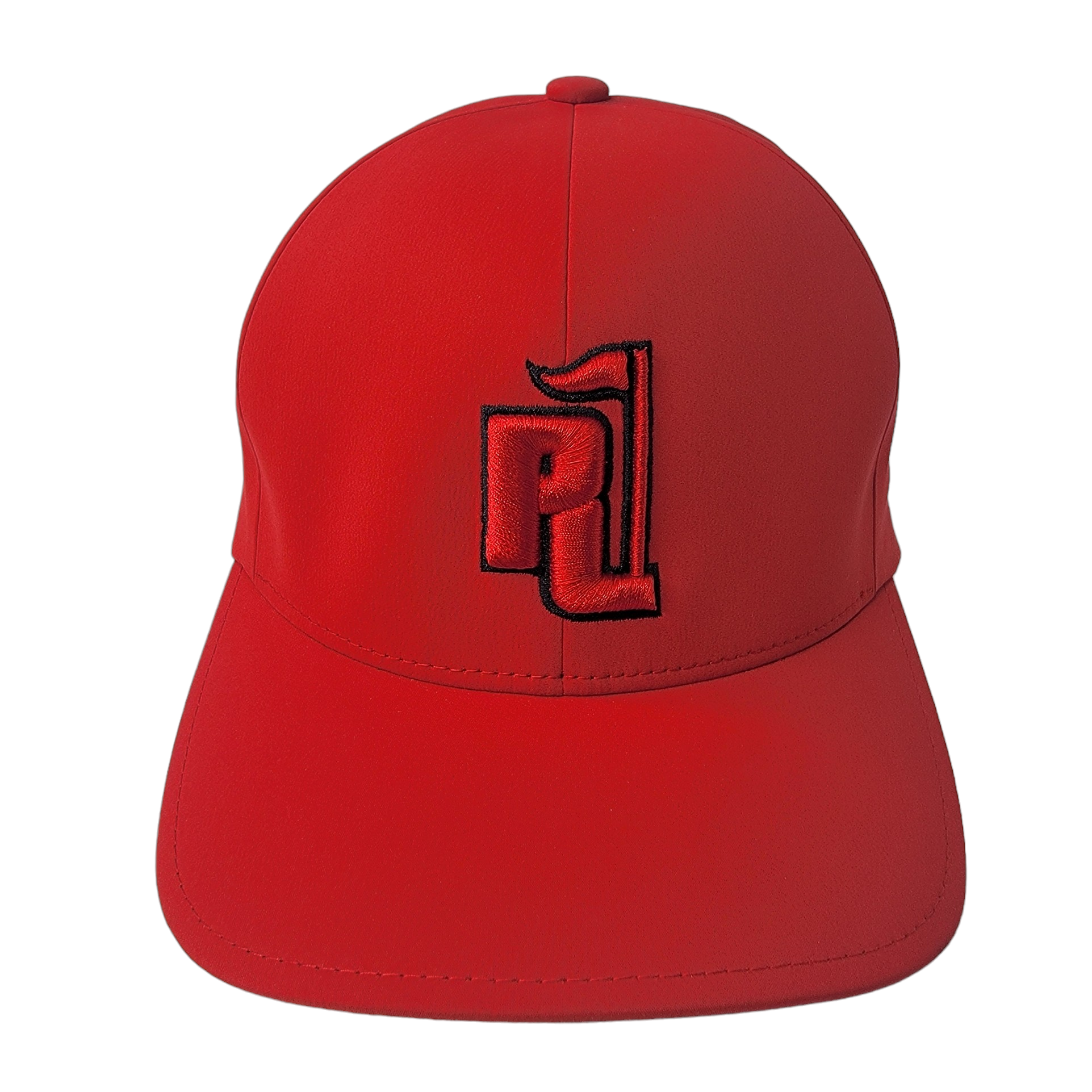 Raza Golf Red Fitted Hat with Red and Black Logo