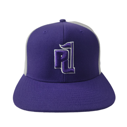 Raza Golf Purple and White Trucker with Purple and White Logo