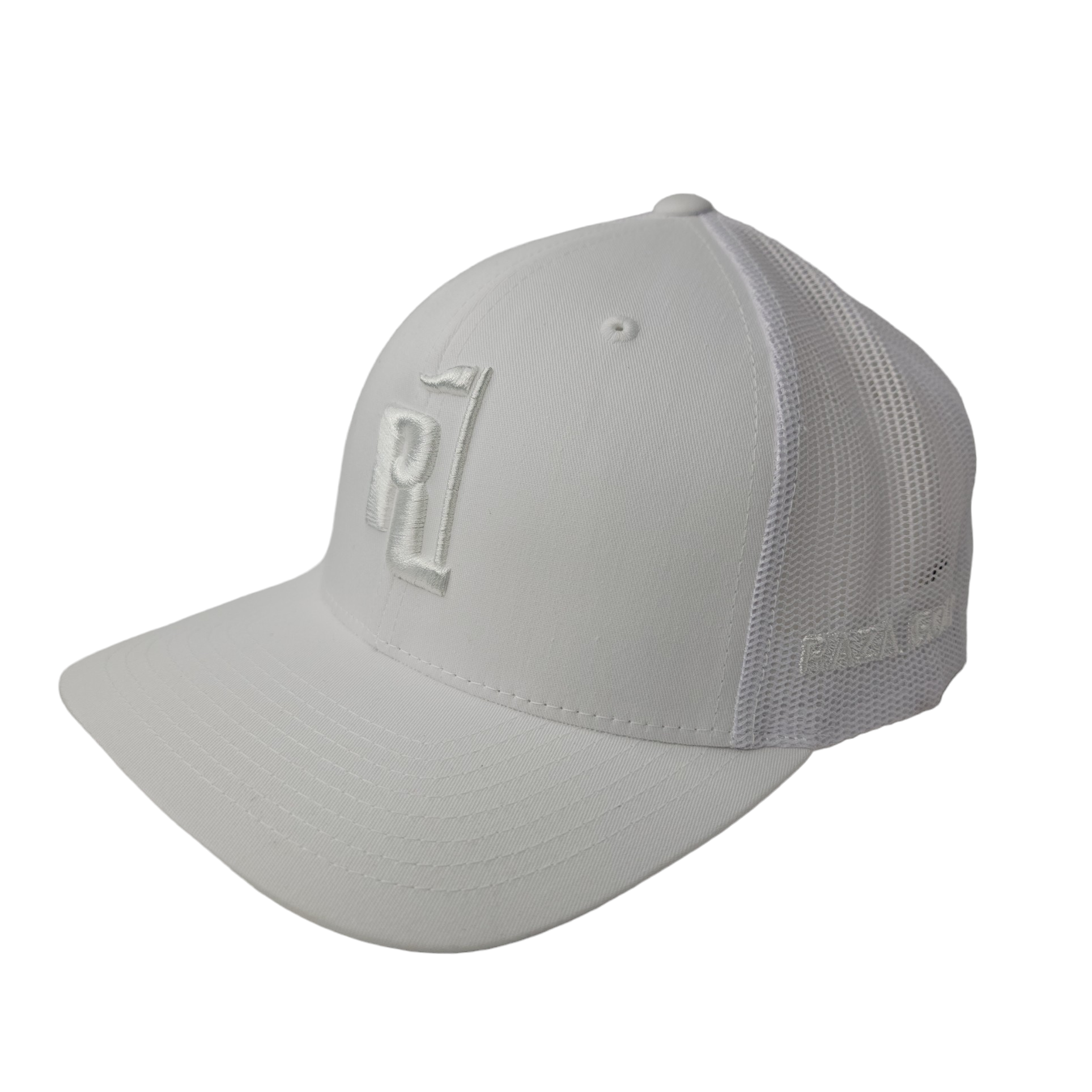 Raza Golf White Trucker with an all White Logo