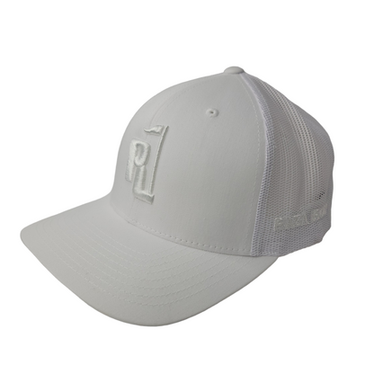 Raza Golf White Trucker with an all White Logo