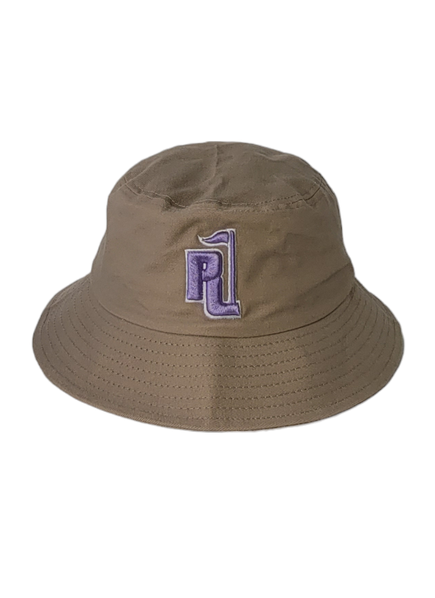Raza Golf Khaki Bucket with Lilac and White logo