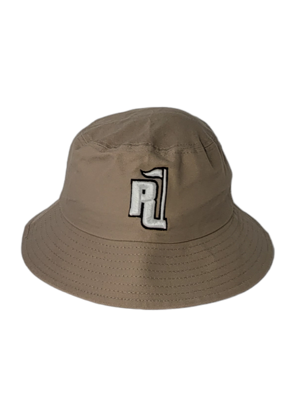 Raza Golf Khaki Bucket with White and Black Logo